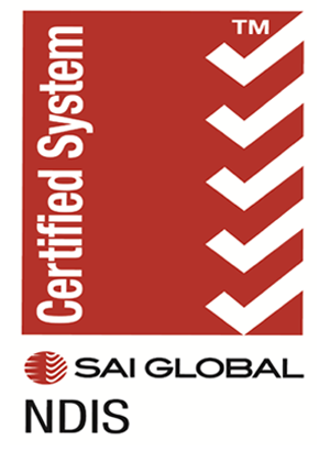 SAI NDIS certified system CMYK logo